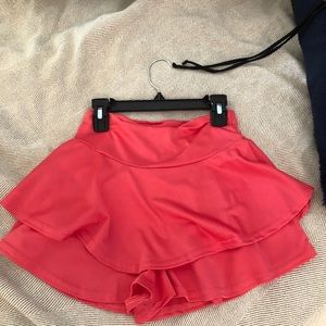 Coral stretchy skort by boohoo size 4